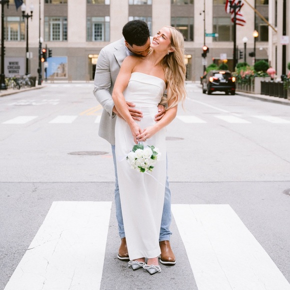 NICHOLAS strapless jumpsuit - Picture 2 of 6